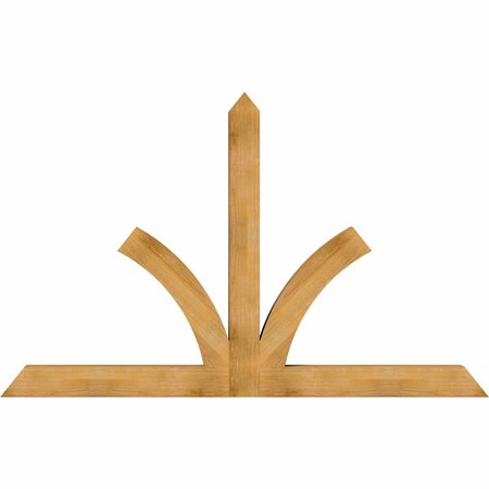 Ekena Millwork Richland Rough Sawn Timber Gable Bracket, Western Red Cedar, 96"W x 60"H x 6"D x 6"F, 15/12 Pitch GBW096X60X0606RIC00RWR